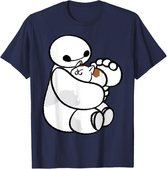 Disney Big Hero 6 Baymax Cat Cute Portrait T-Shirt