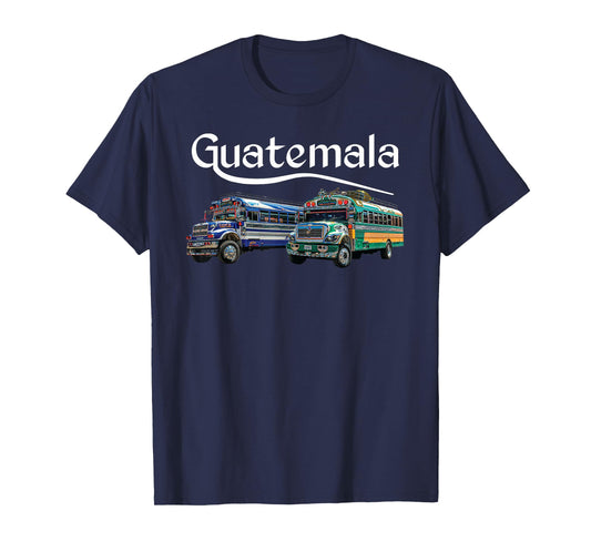 Chicken Bus Guatemala Chapin Quetzal Antigua Tikal Maya 502 T-Shirt