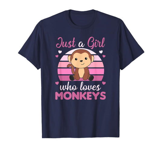 Just A Girl who loves Monkeys - Sweet Monkey T-Shirt