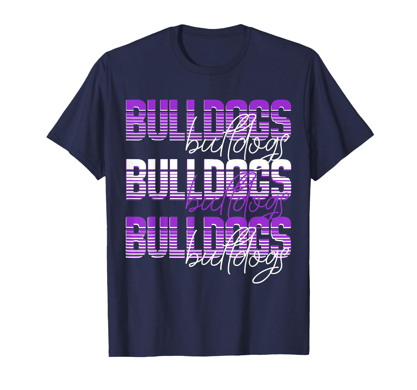 Bulldogs School Spirit Purple Bulldog Pride Game Day mascot T-Shirt