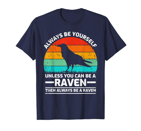 Vintage Raven Bird Lover Retro Cute Raven T-Shirt