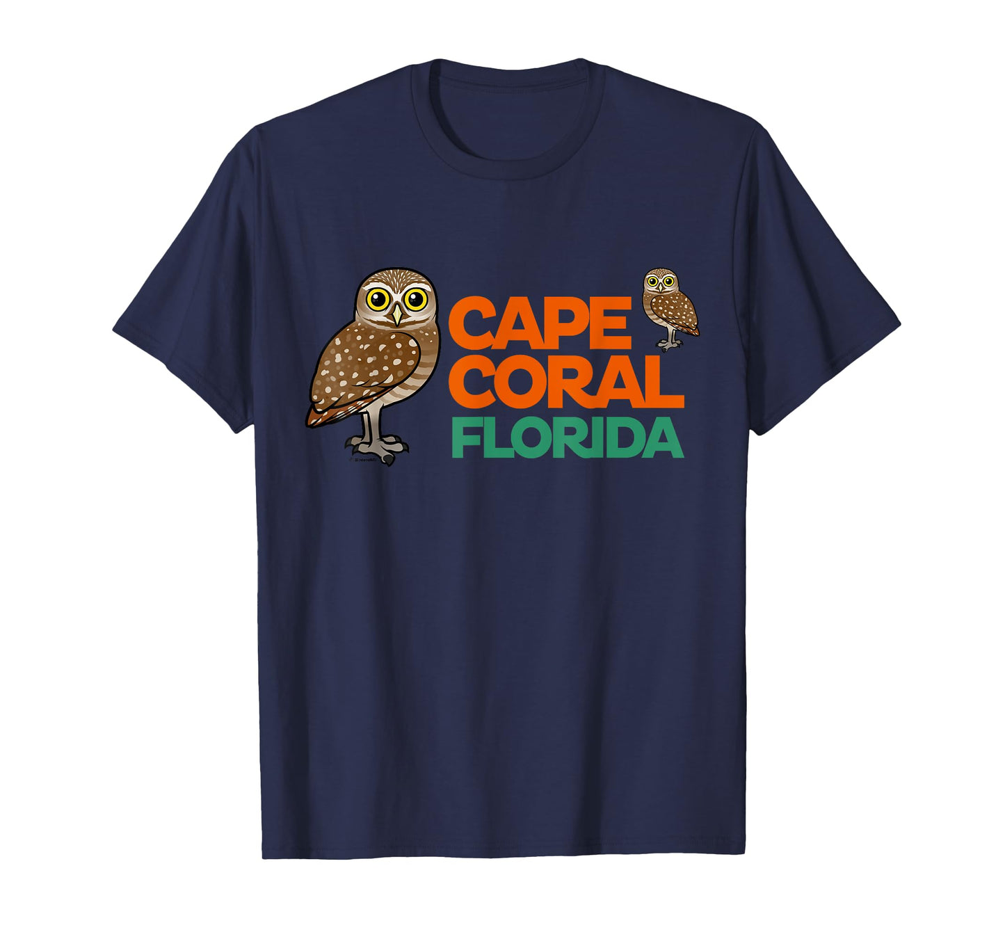 Cape Coral Florida Burrowing Owl Cute Cartoon Bird T-Shirt T-Shirt