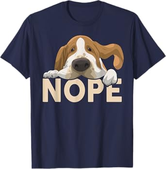 Basset-Hound Shirt Nope Lazy Dog Funny Men Women Lover Gift T-Shirt
