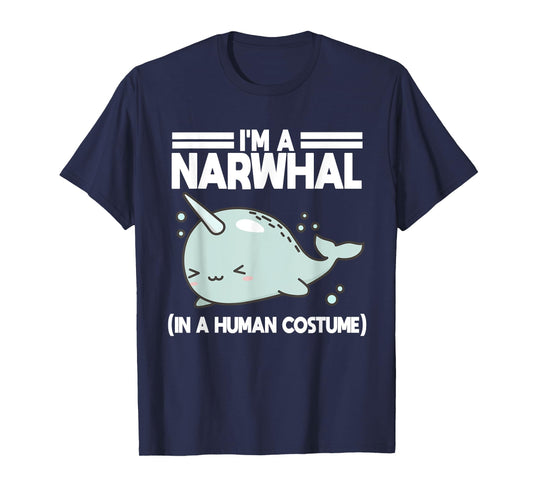 Narwhal Halloween Costume Narwhale Whale Sea Lover Ocean T-Shirt