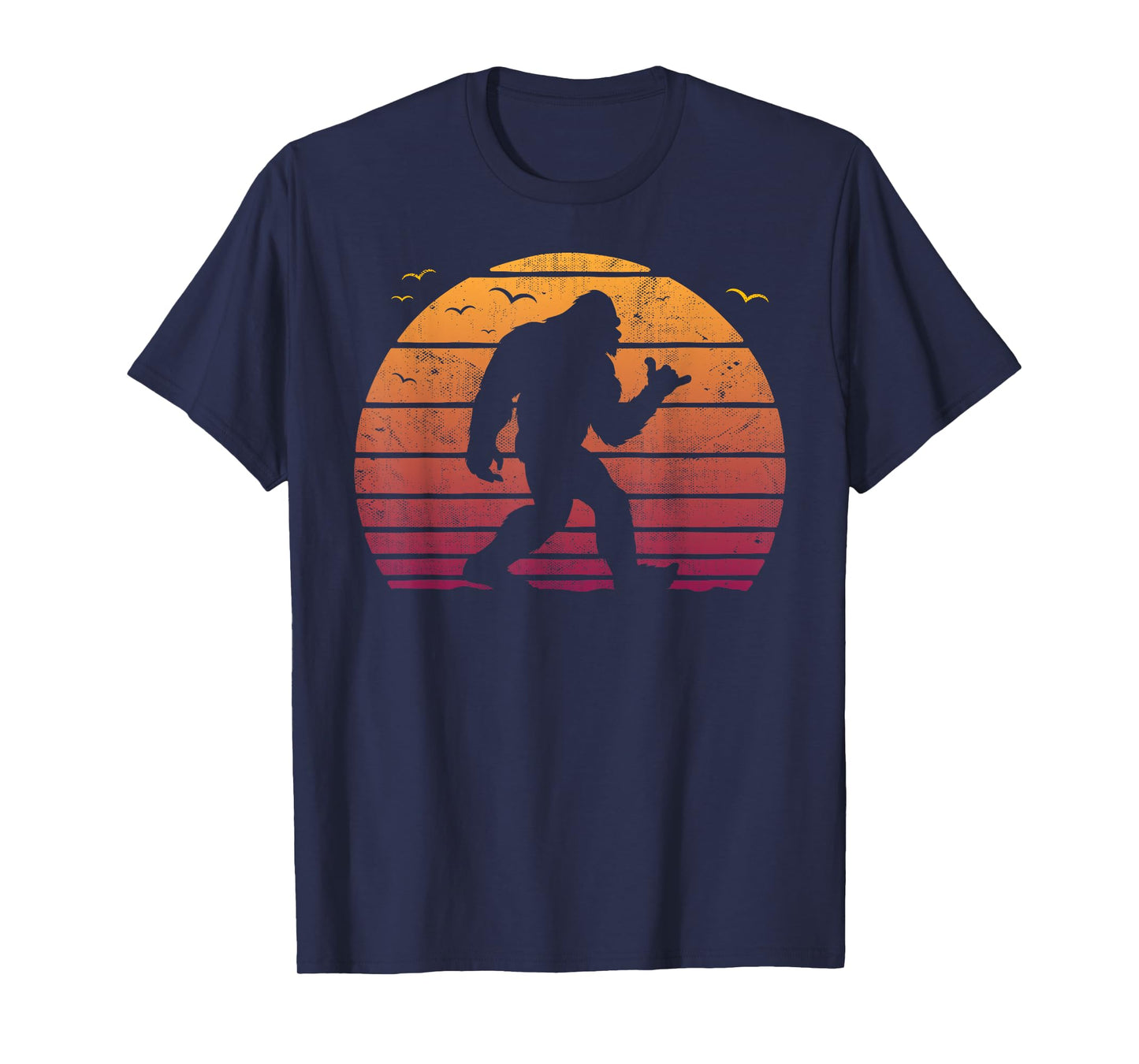 Vintage Bigfoot Surfing Beach vacation Retro surf Sun shaka T-Shirt
