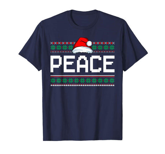 Peace I Come In Peace Couples Ugly Christmas Xmas Sweaters T-Shirt