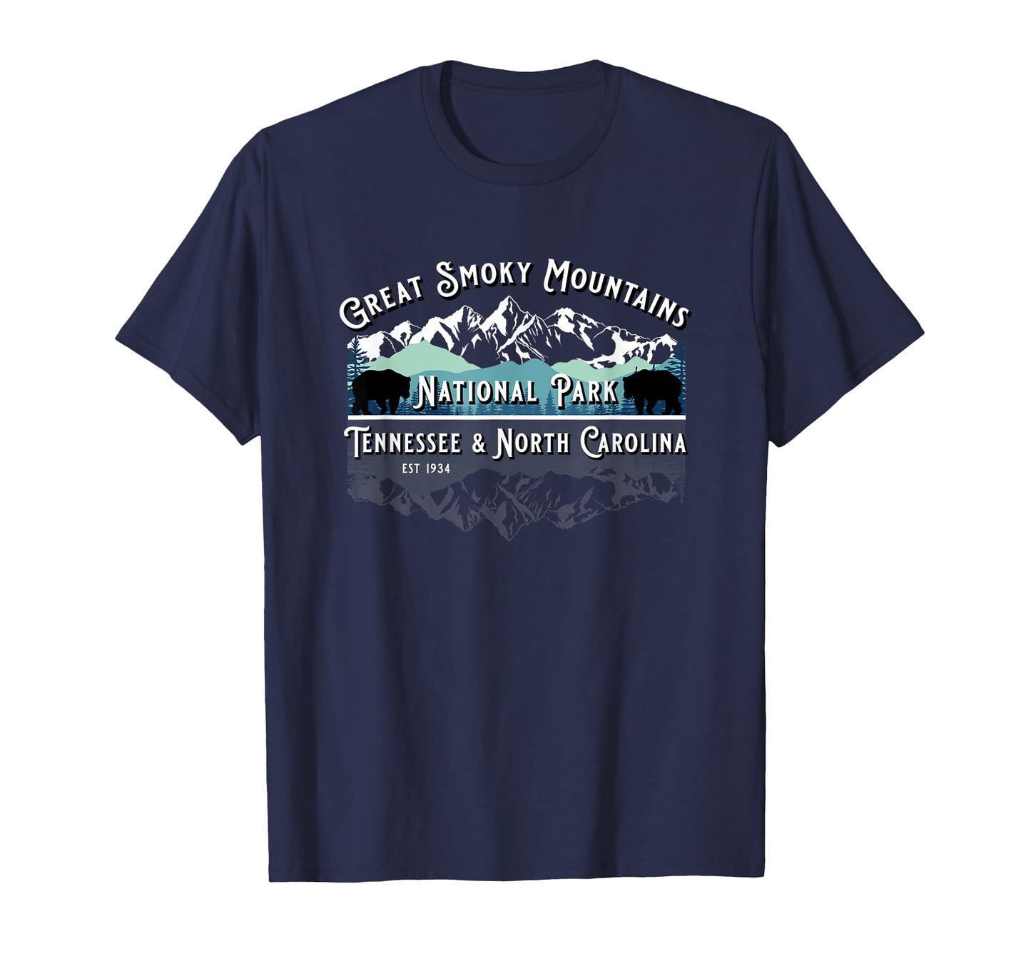 Great Smoky Mountains National Park USA Bear Hiking Souvenir T-Shirt