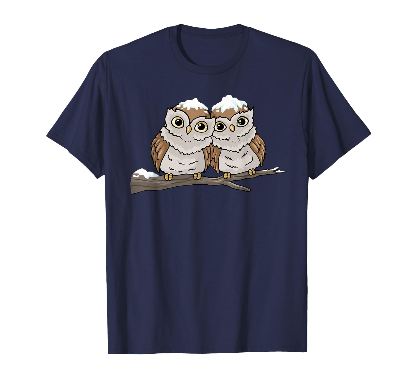 Christmas Owl Tshirt Snow Bird Watching Gift Shirt Cute Owls T-Shirt