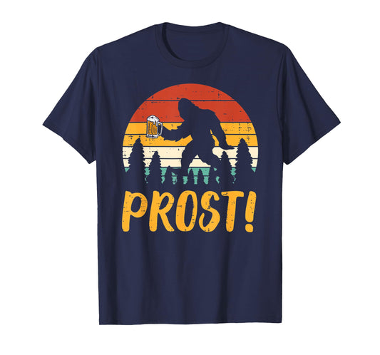 Bigfoot Sasquatch Prost Retro Bavarian Oktoberfest Men Women T-Shirt