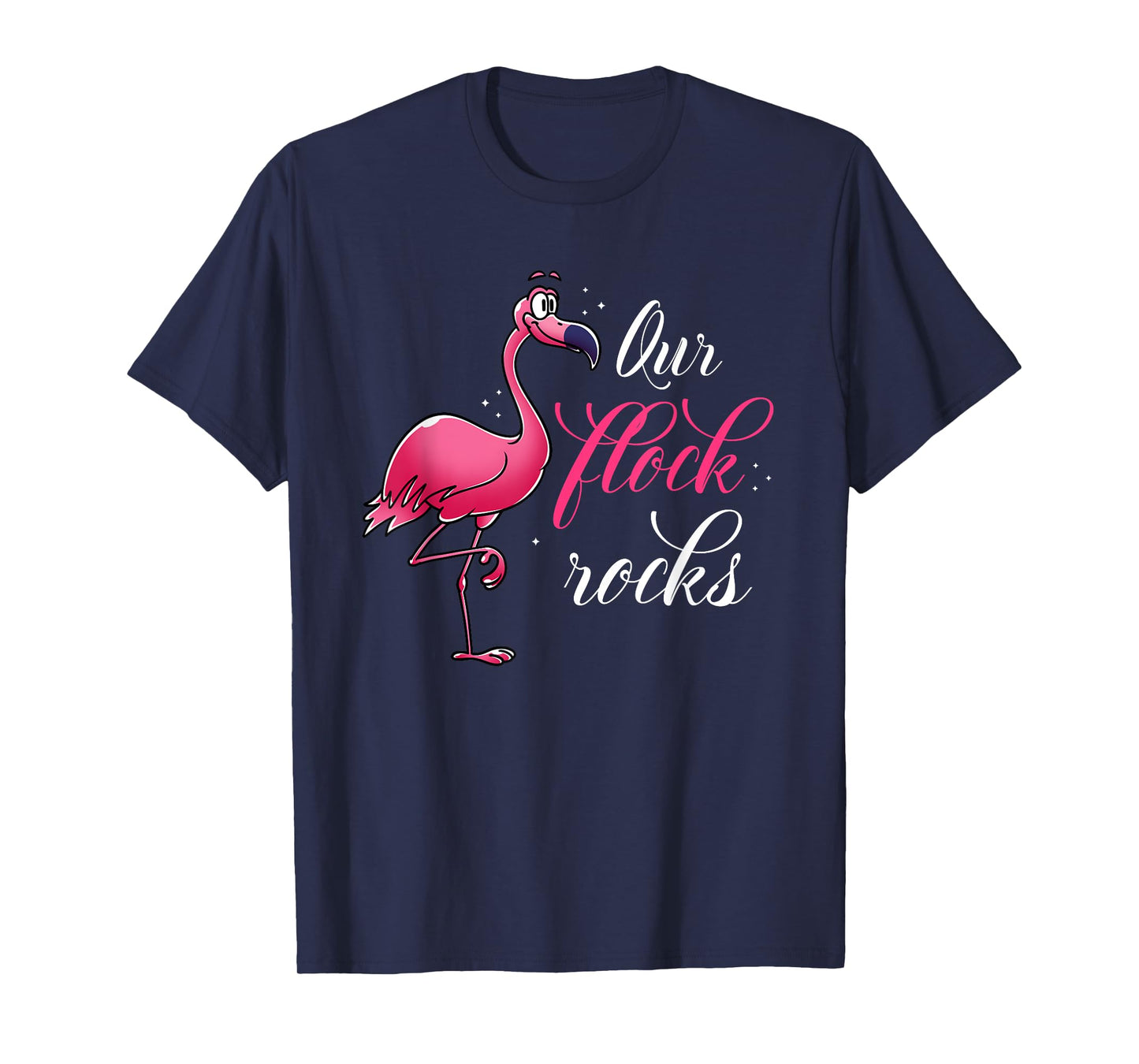 Our Flock Rocks Flamingo T-Shirt