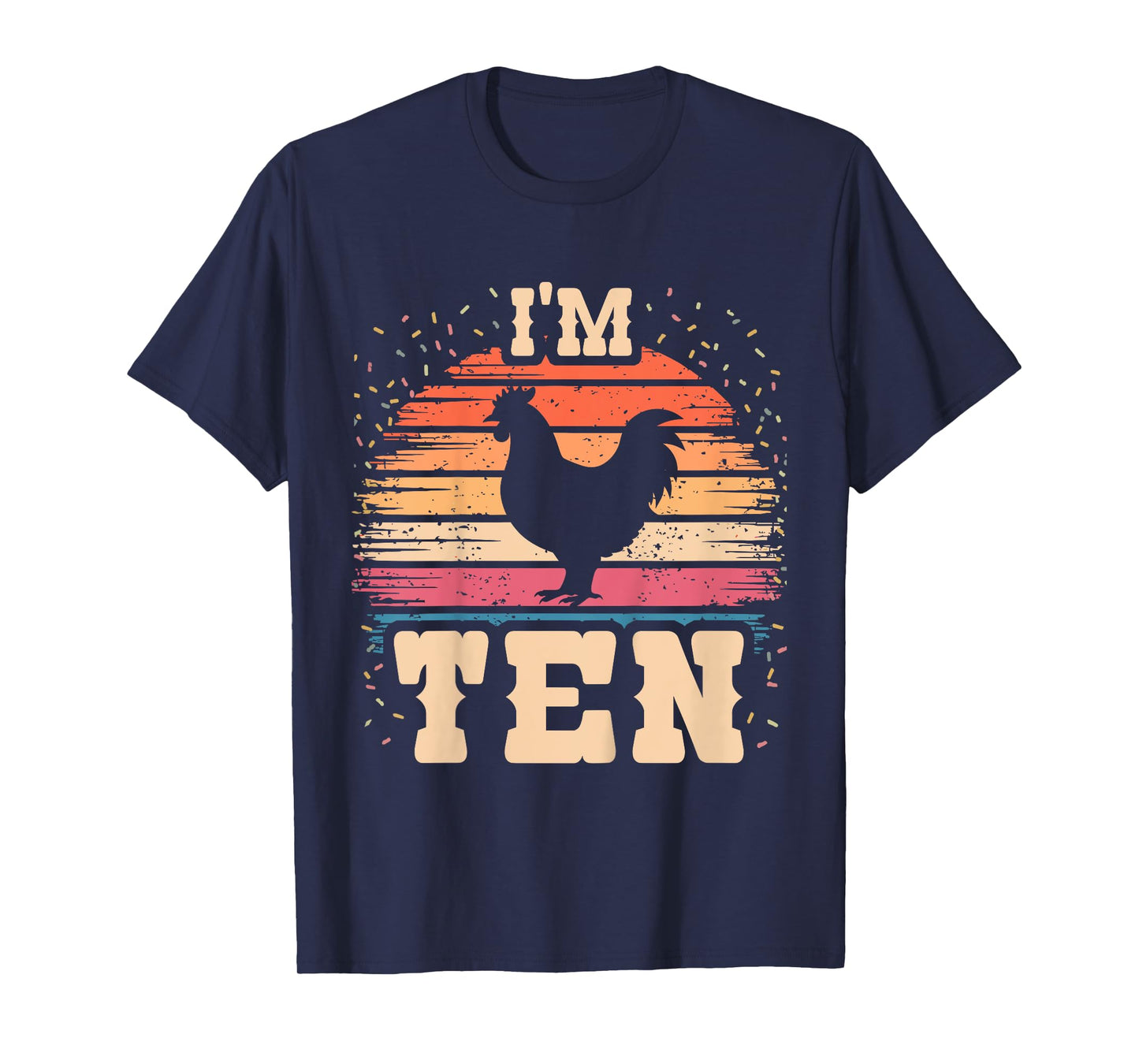 Chicken 10 Year Old Birthday Boy Girl 10th Chicken Birthday T-Shirt