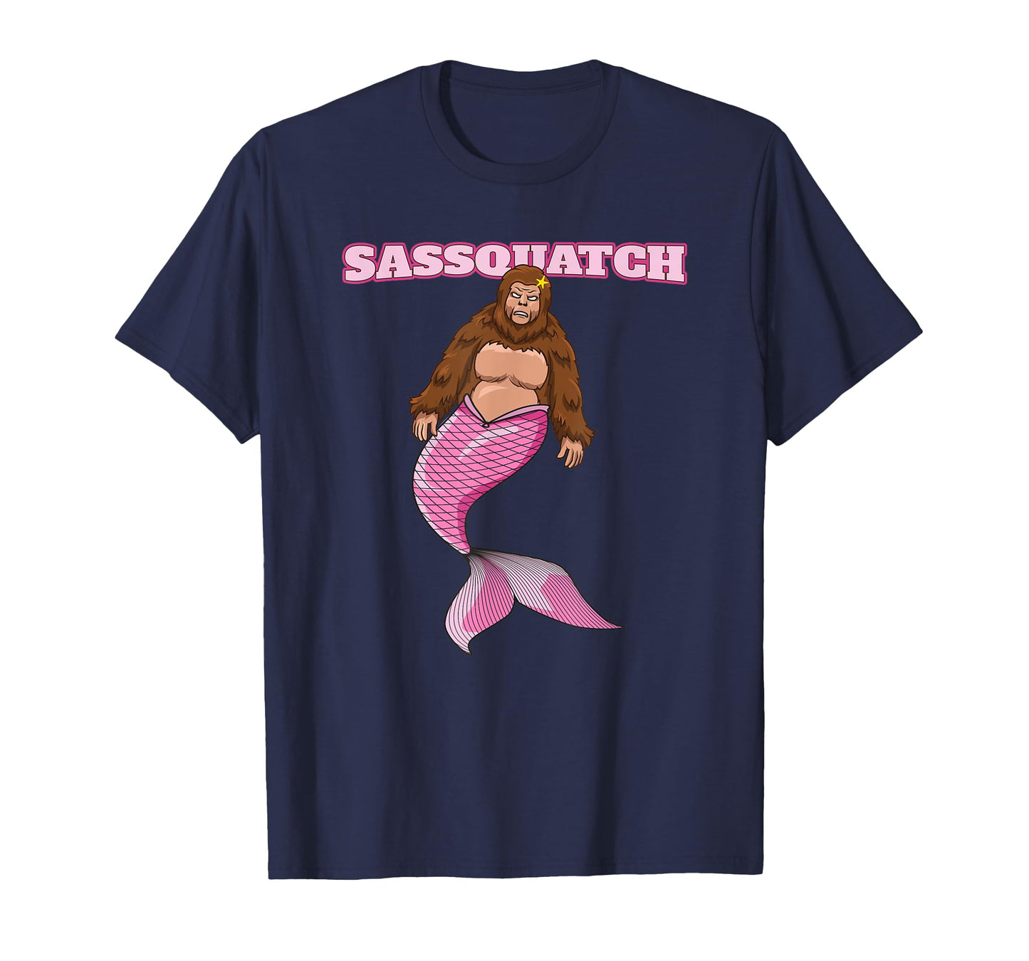 Sassquatch - Funny Bigfoot Mermaid T-Shirt