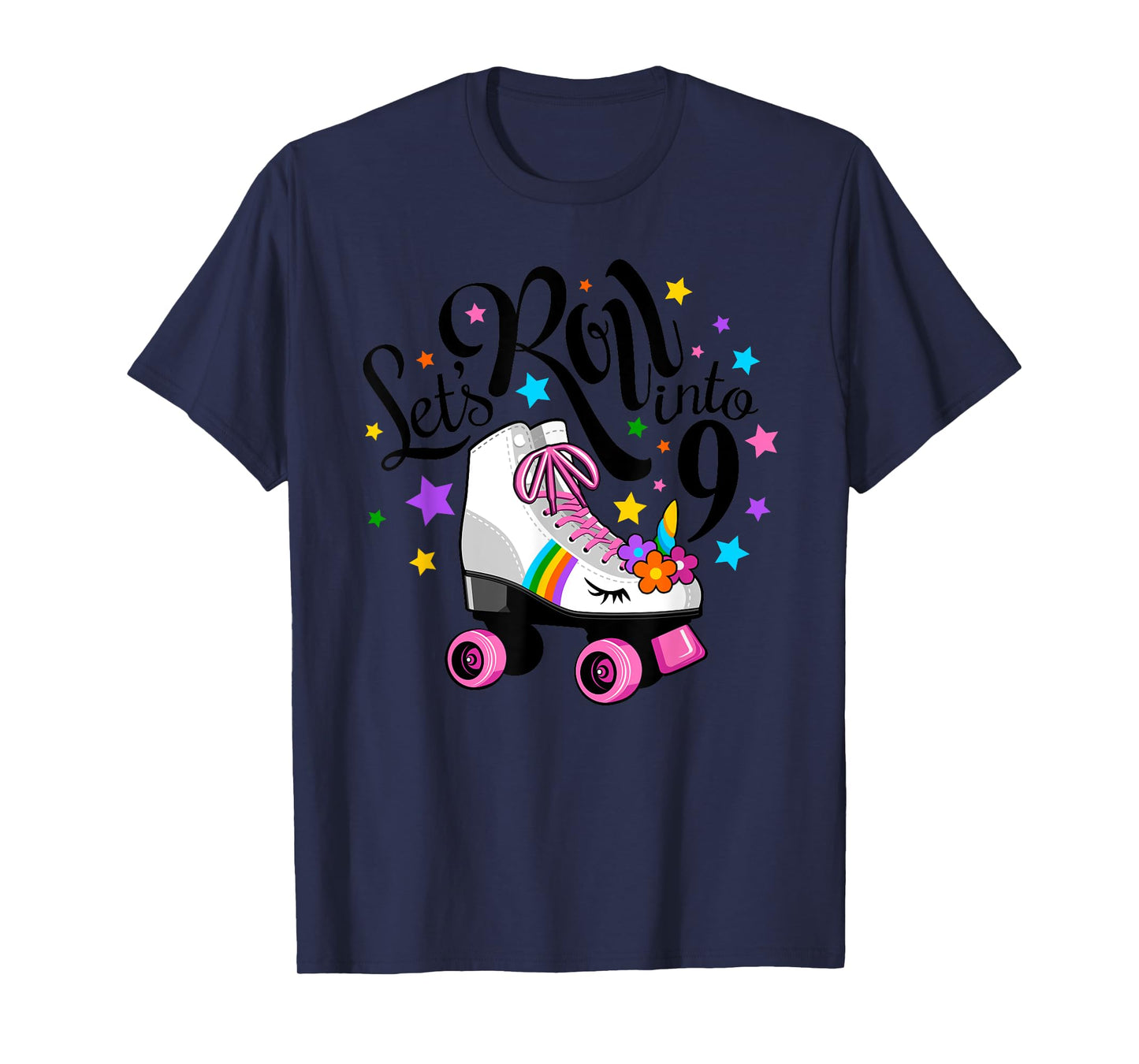 Lets roll into 9 Birthday. Unicorn, Roller skate T-Shirt