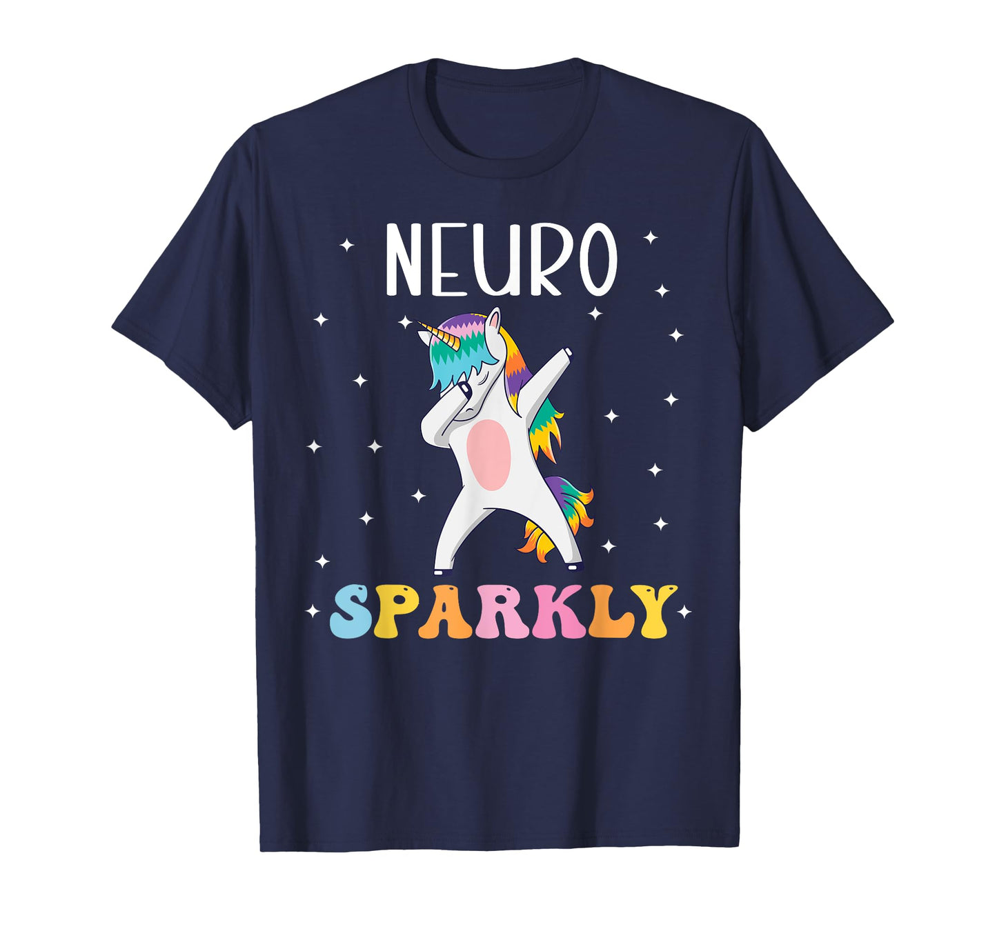 Neuro Sparkly NeuroDiversity Unicorn ADHD Awareness Kids T-Shirt