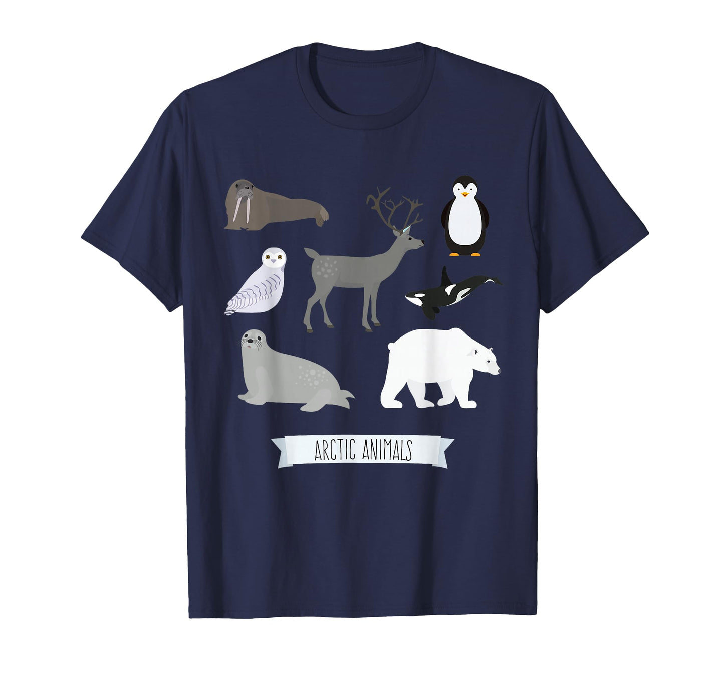 Arctic Animals Gift Walrus Penguin Polar Bear Arctic Kids T-Shirt