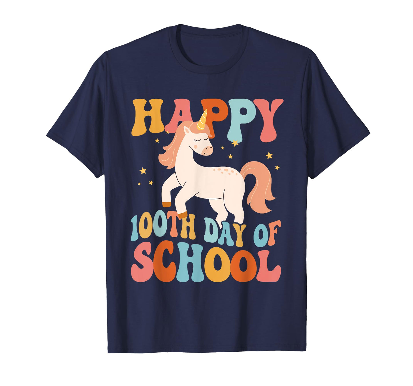 Happy 100th Day Of School Unicorn Teachers Kids Students T-Shirt