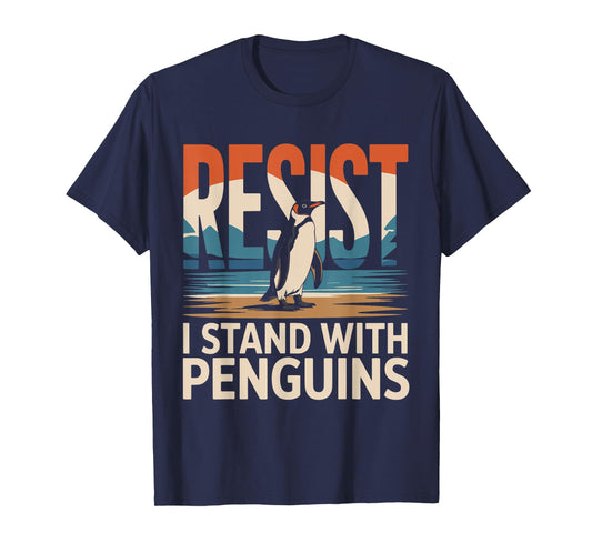 Cool Penguin Resist Funny Penguins Resist T-Shirt