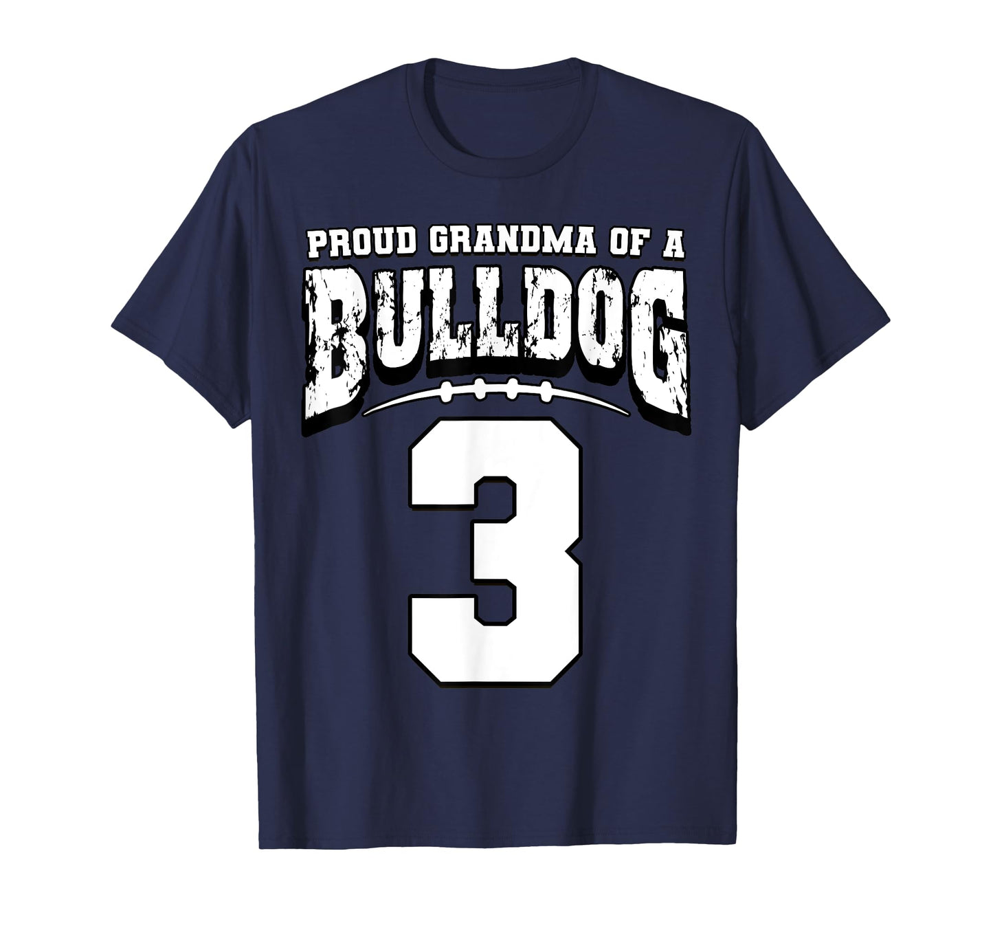 Proud Bulldog Football Grandma Of Player 3 T-Shirt