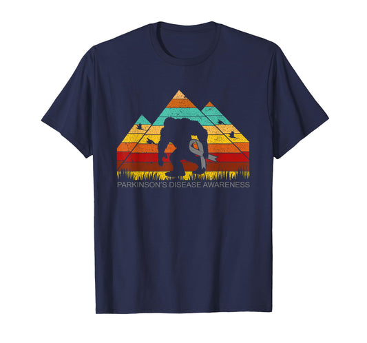 Bigfoot bring PARKINSON'S DISEASE ribbon funny t-shirt