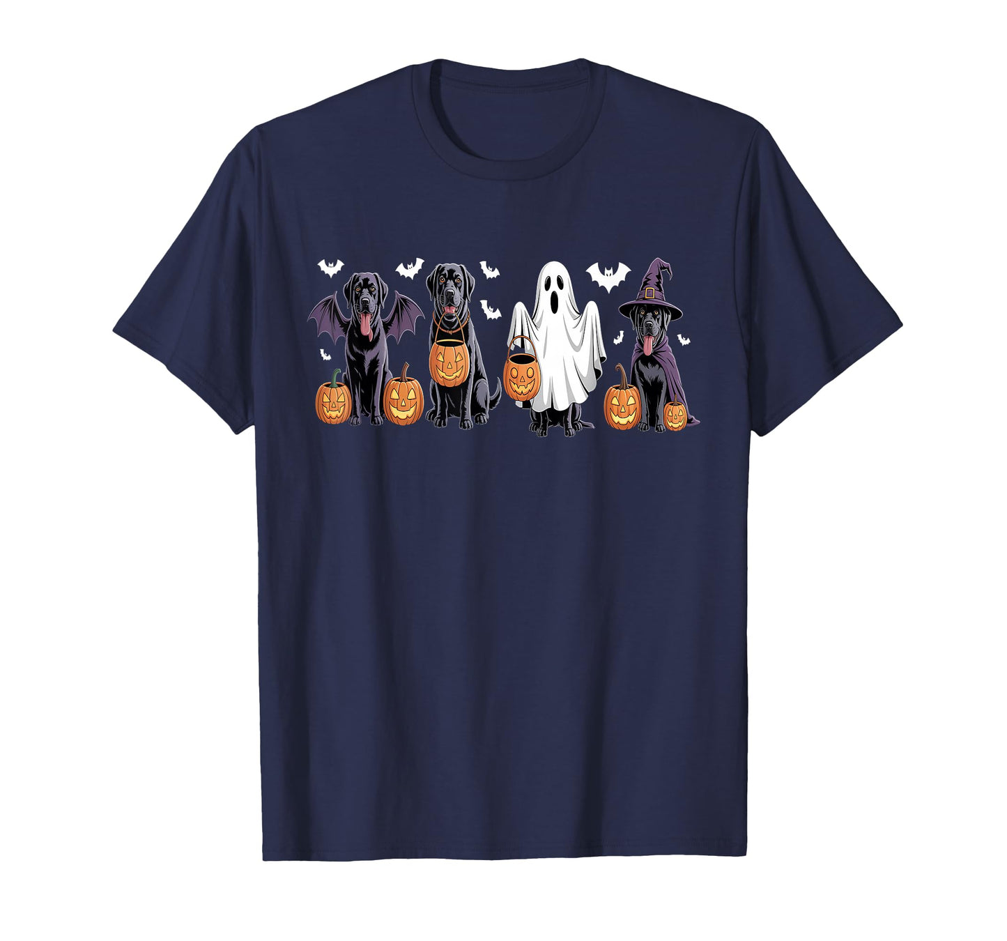Cute Black Labrador Dog Halloween Pumpkin Labrador Halloween T-Shirt