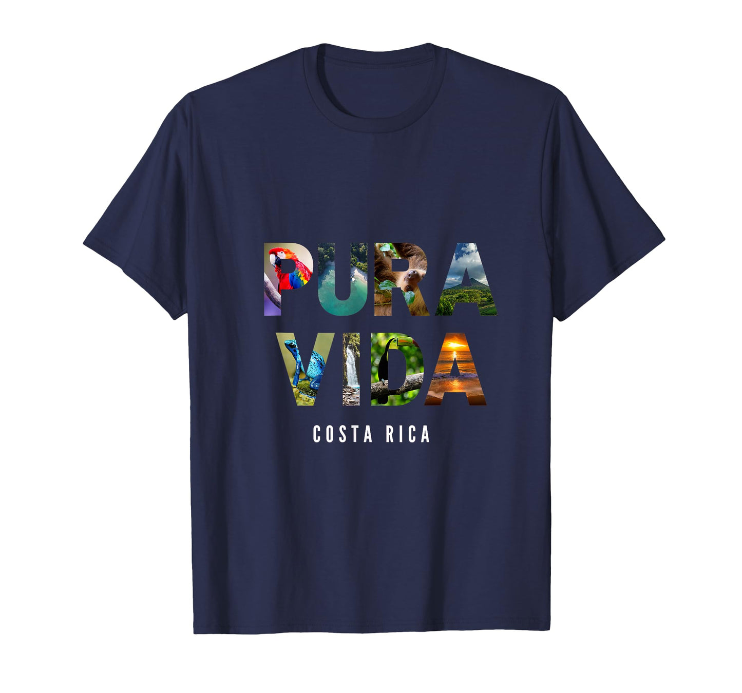 Pura Vida Costa Rica Tropical Vacation Souvenir T-Shirt
