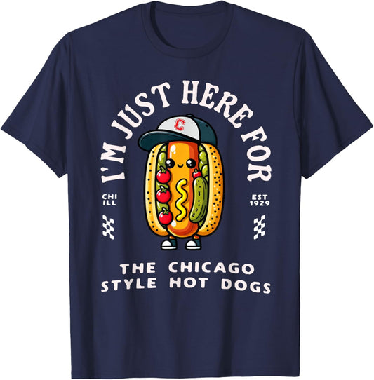 Chicago Style Hot Dog Lover Chicago Foodie Funny Hot Dog T-Shirt