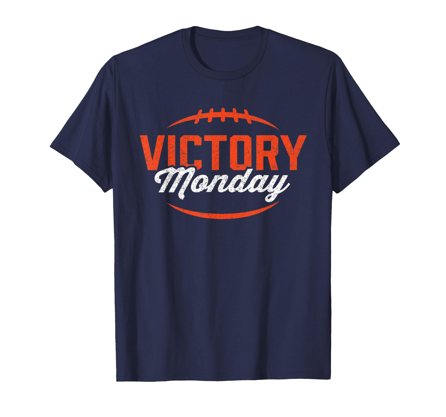 Retro Football Victory Monday Orange Text Game Day T-Shirt