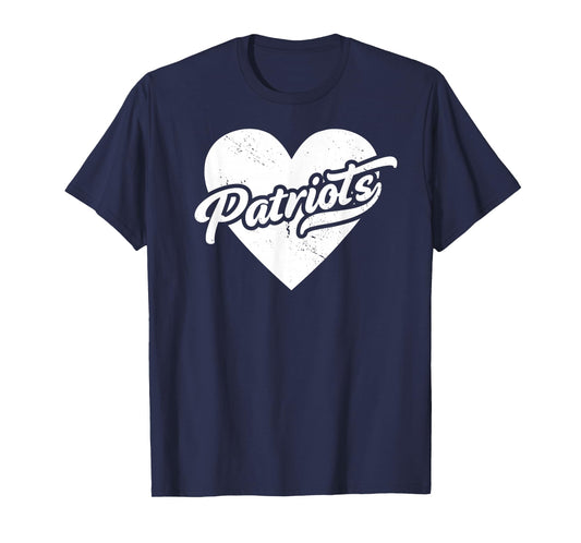 Vintage Patriots School Spirit Go Patriots Love T-Shirt