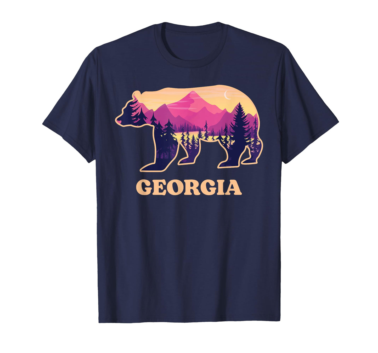 Bear Blue Ridge Georgia GA Vintage Retro Hiking Souvenirs T-Shirt