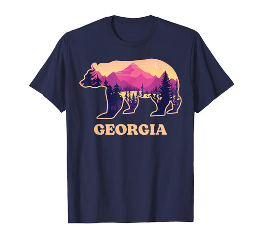 Bear Blue Ridge Georgia GA Vintage Retro Hiking Souvenirs T-Shirt