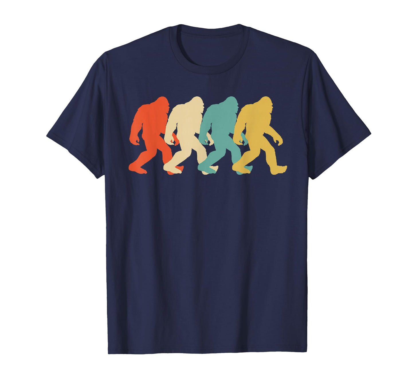 Bigfoot Silhouette Retro Pop Art Sasquatch Graphic T-Shirt T-Shirt