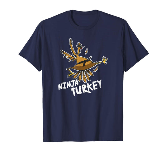 Ninja Turkey Funny Bird Thanksgiving T-Shirt