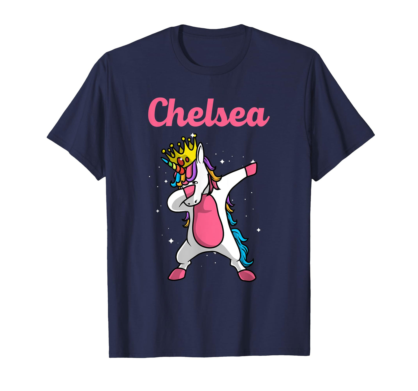 CHELSEA Gift Name Personalized Birthday Dabbing Unicorn T-Shirt