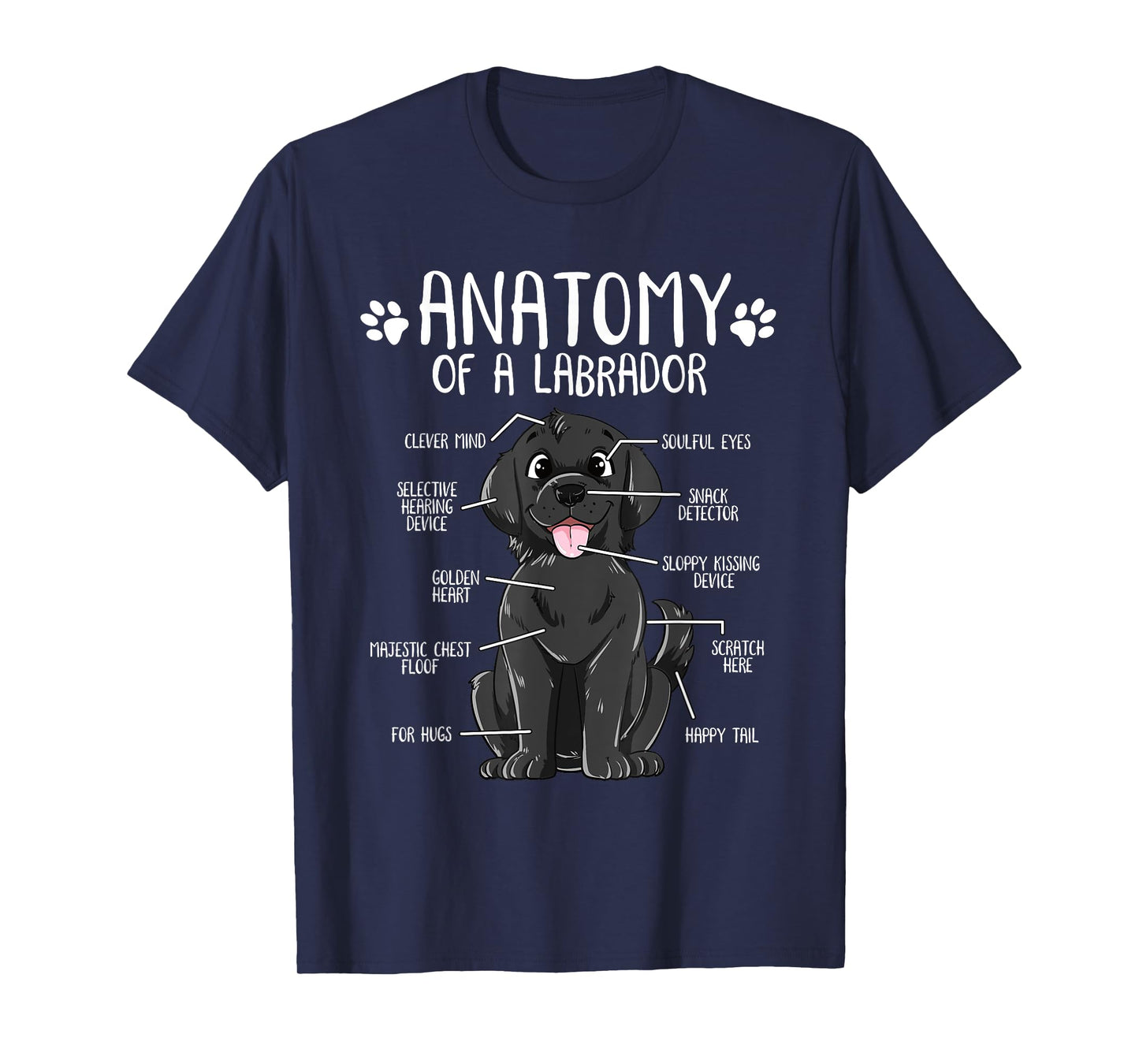Funny Anatomy Labrador Retriever Black Lab Dog Owner T-Shirt