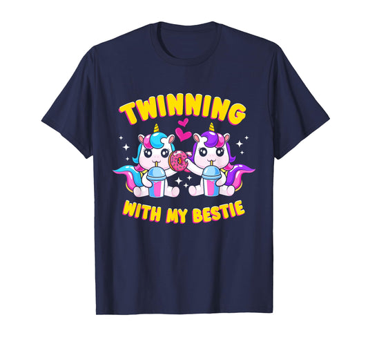 Twinning Bestie Friends Matching Twinning Unicorn T-Shirt