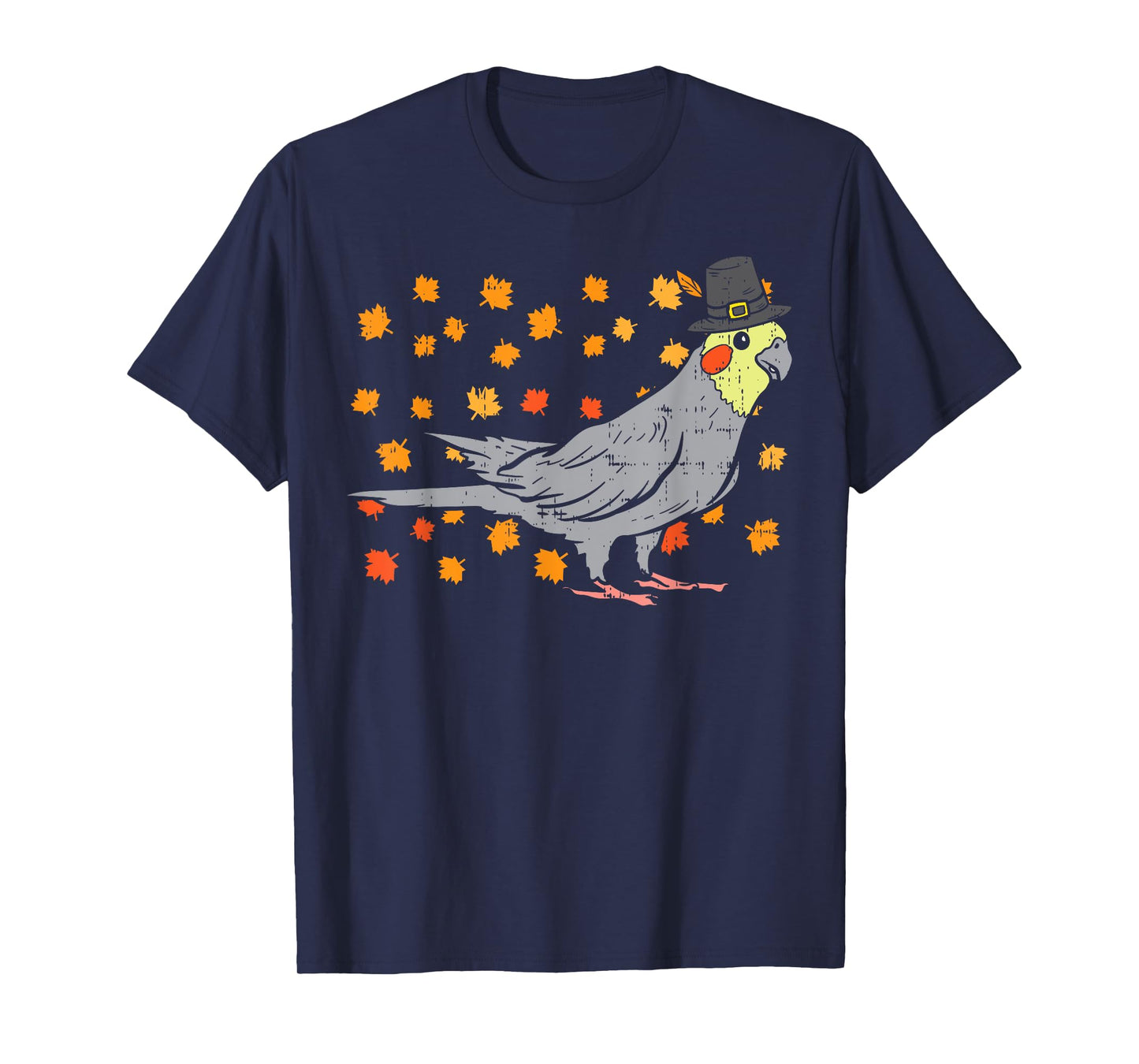 Pilgrim Cockatiel Bird Thanksgiving Fall Autumn Animal Gift T-Shirt