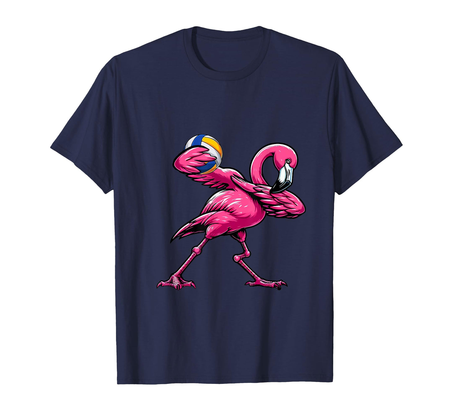 Dabbing Flamingo Costume Volleyball Player Fan Lover Team T-Shirt