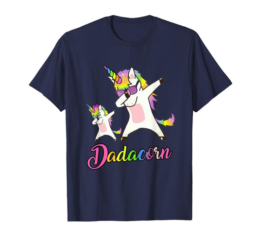 Dadacorn Funny Unicorn Daddy Unicorn Girl and Father T-Shirt