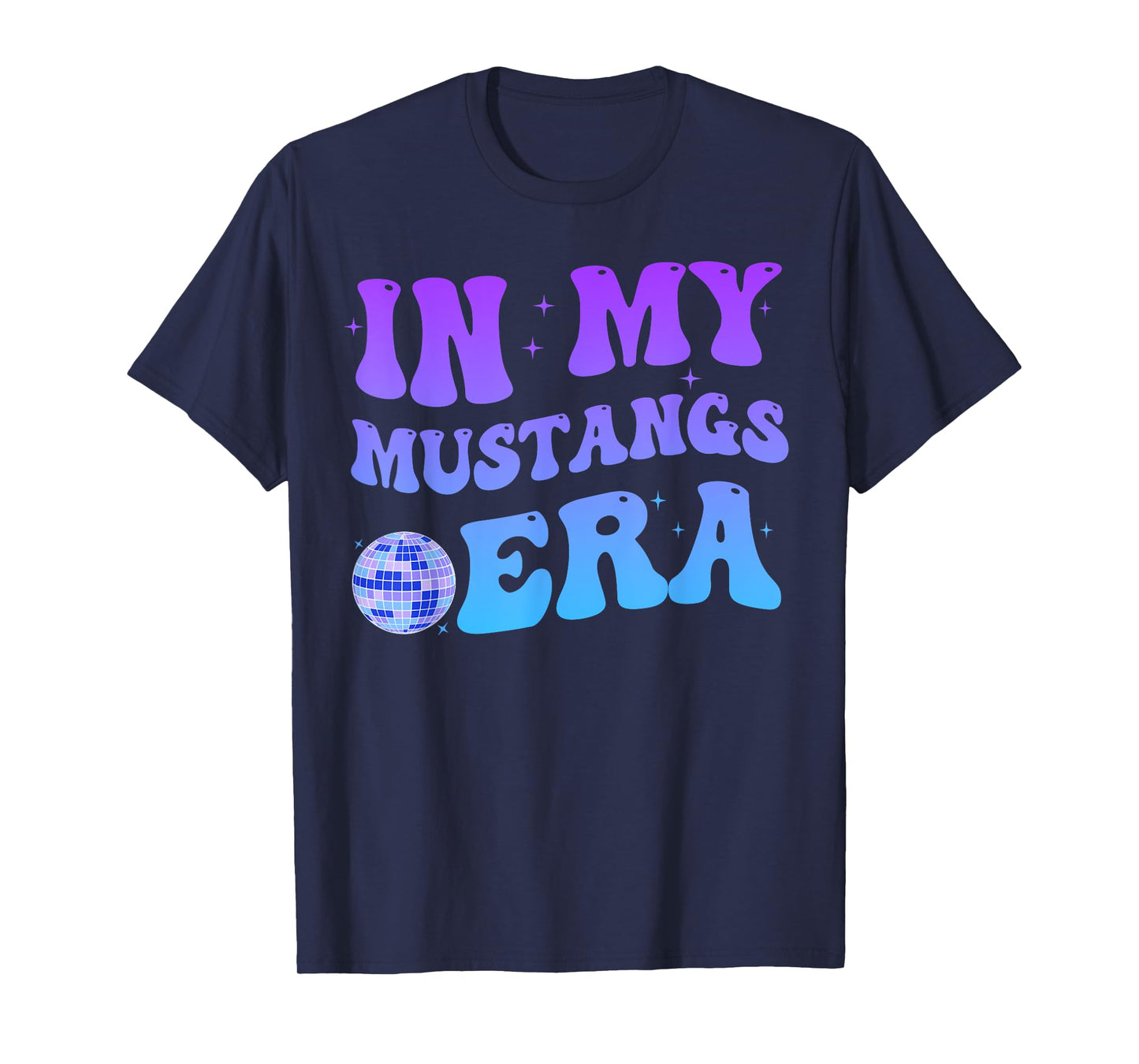 In My Mustangs Era Back to School Spirit Game Retro Groovy T-Shirt