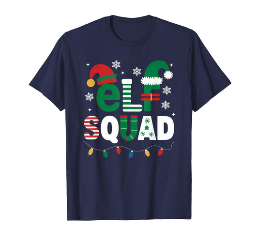 Elf Family Christmas Matching Pajamas Xmas Elf Squad Gifts T-Shirt