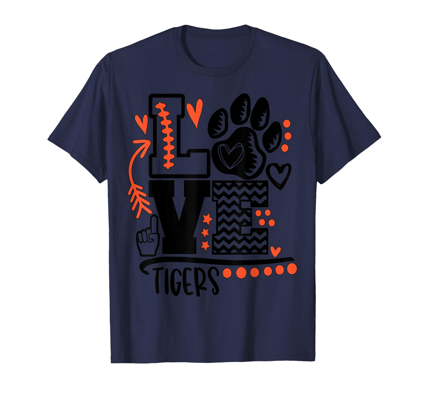 Football tigers paw mom school spirit T-Shirt