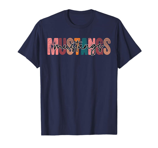 Mustangs School Sports Fan Team Spirit T-Shirt