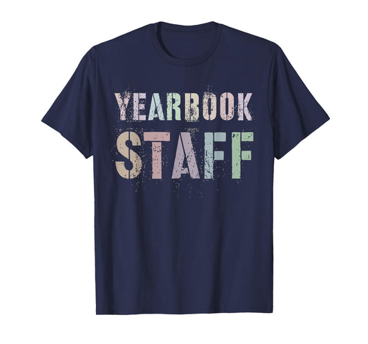 Vintage YEARBOOK STAFF Literary Club School Publication Edit T-Shirt