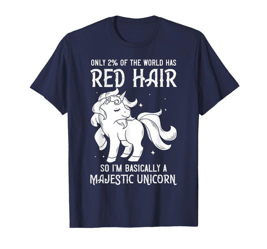 Red Hair Unicorn Gift Redhead Funny Red Headed T-Shirt