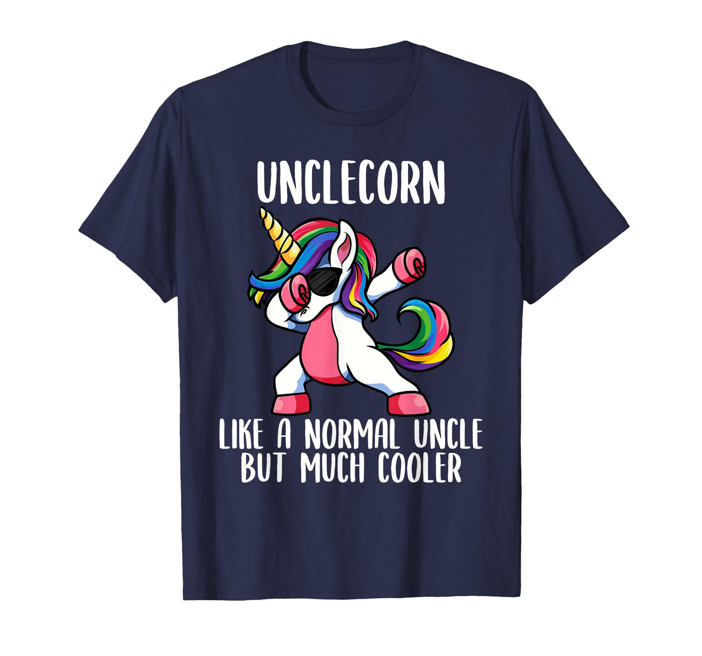 Magical Unicorn Family Matching Outfit Co. UncleCorn Cute T-Shirt, Unicorn Uncle Niece Fun Match Up Adult Tee, Black, Small