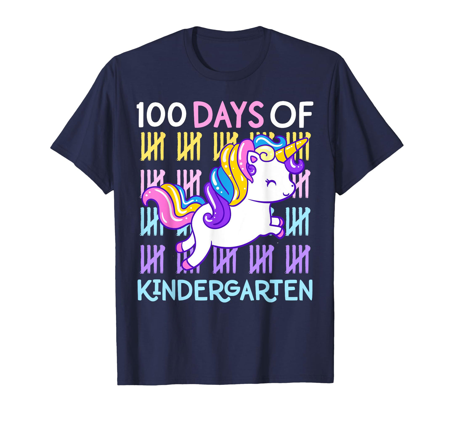 100 Days of Kindergarten Unicorn Girls 100 Days of School T-Shirt