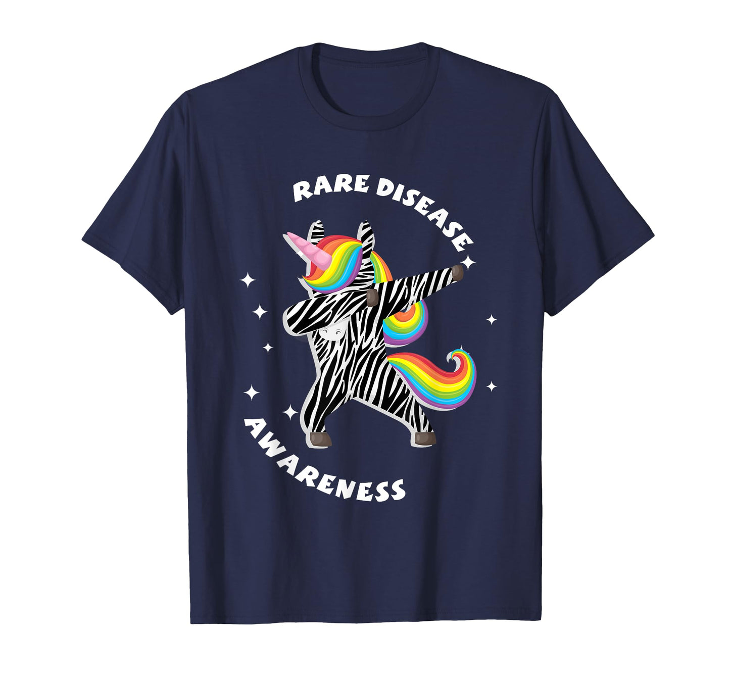 Womens Kids Unicorn Rare Illness Awareness Zebra Disease T-Shirt