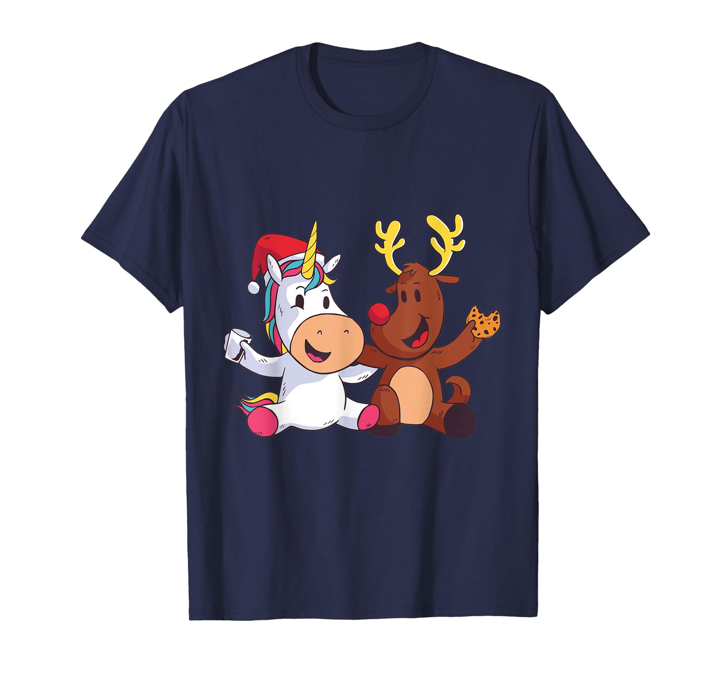 Reindeer Rudolph Christmas Ren Red Nosed Unicorn Gift T-Shirt