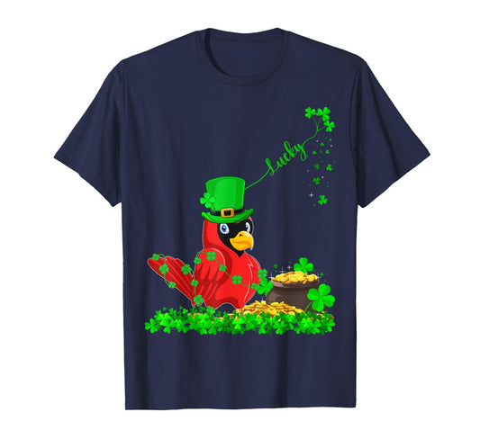 Irish Leprechaun Shamrock Lucky Cardinal St. Patrick's Day T-Shirt