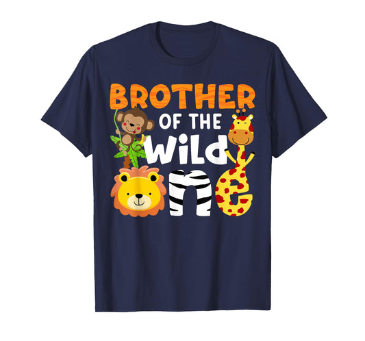 Brother of the Wild One Zoo Theme Bday Safari Jungle Animals T-Shirt